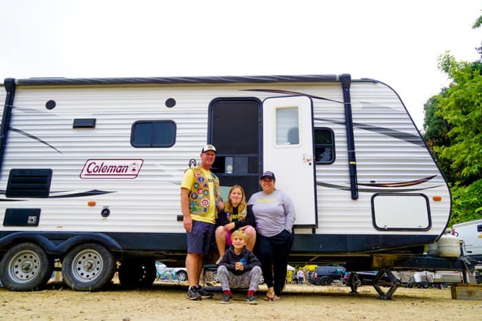 Family camping in an RV. Top 5 Reason to Renting an RV. Camping Trailer Rental in your area. When motor home rentals are better than buying an RV. RV Share in your area.