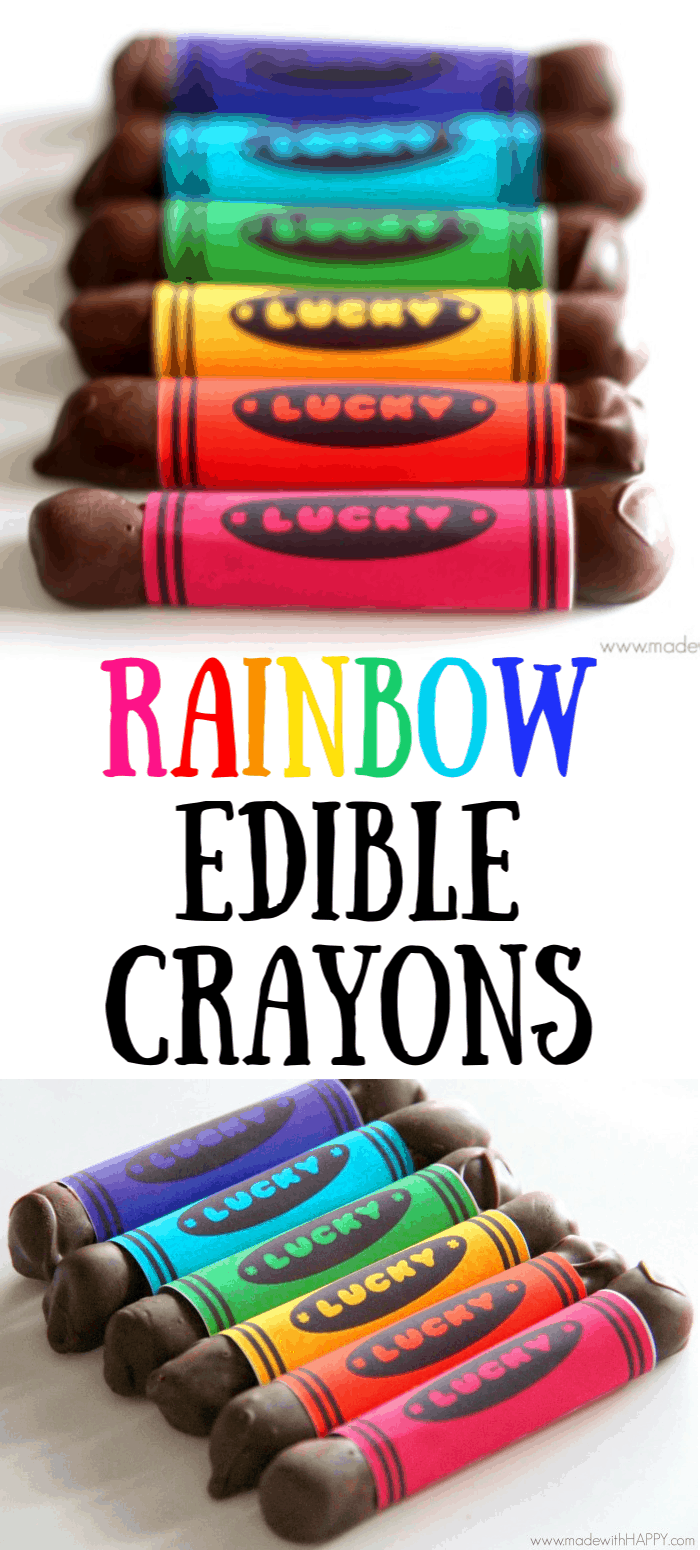 rainbow edible crayon