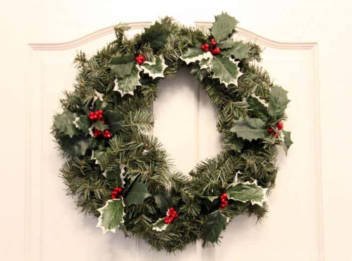 Rainbow Holly Wreath | Rainbow Wreaths | Christmas gone rainbow | Bright colorful Christmas | DIY Christmas Wreath | www.madewithhappy.com
