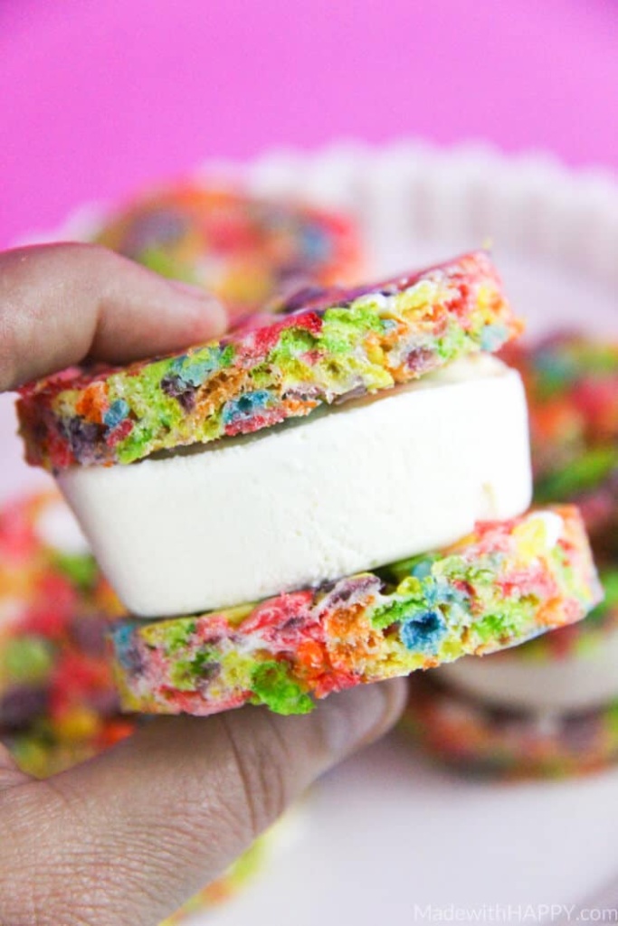 Rainbow Ice Cream Sandwiches