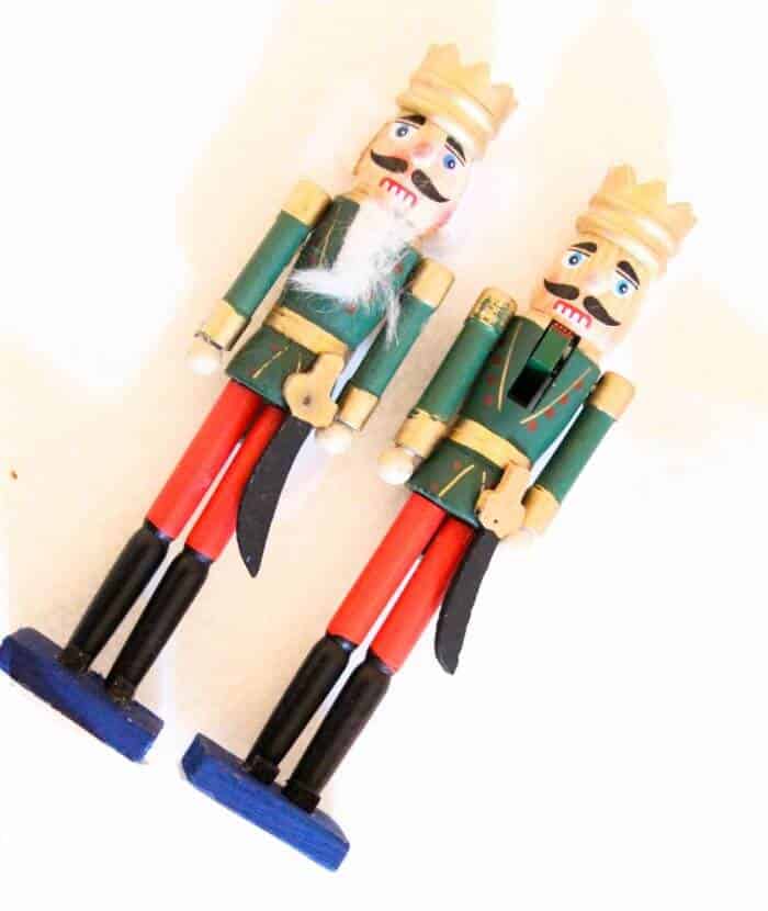 Rainbow Nutcrackers | Spray Painted Nutcrackers | Rainbow Christmas Decorations | Spray Painted Christmas Decorations | www.madewithhappy.com