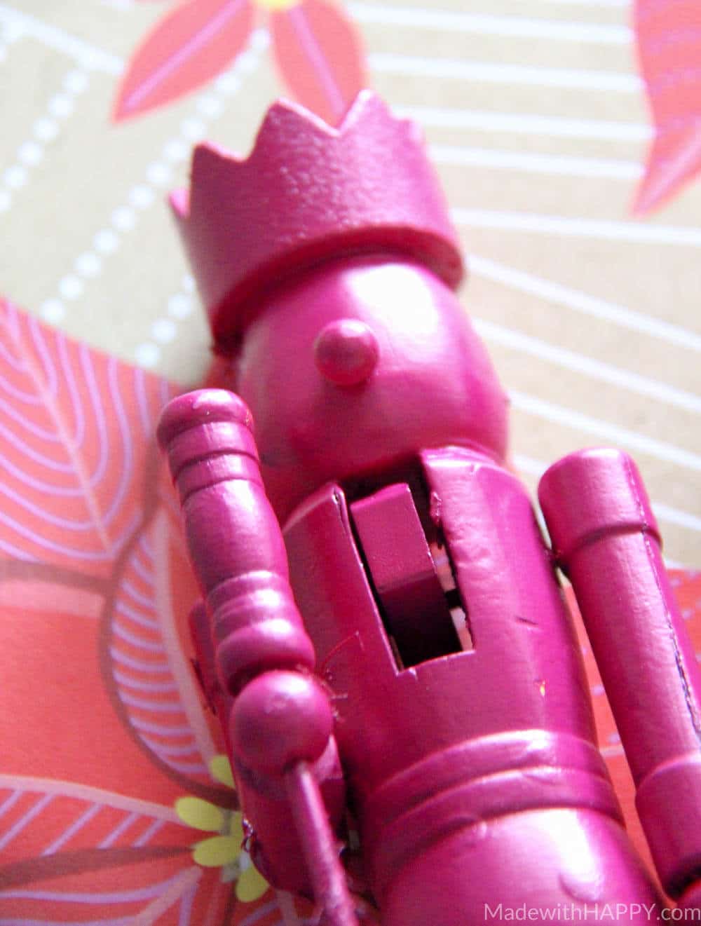 pink painted nutcracker