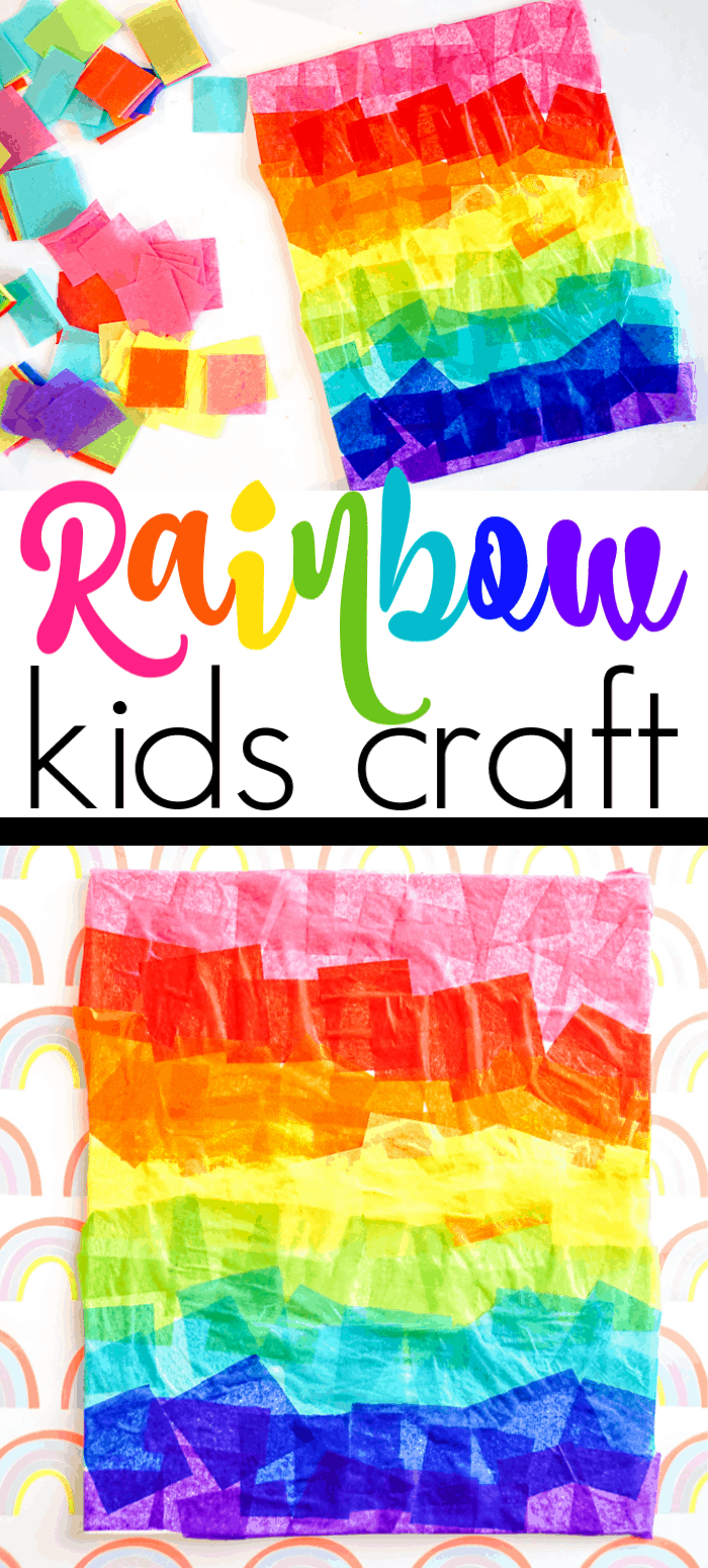 Simple rainbow crafts for kindergartners, rainbow crafts for preschoolers or even lower grade elementary school kids. St. Patrick's Day crafts for kids.