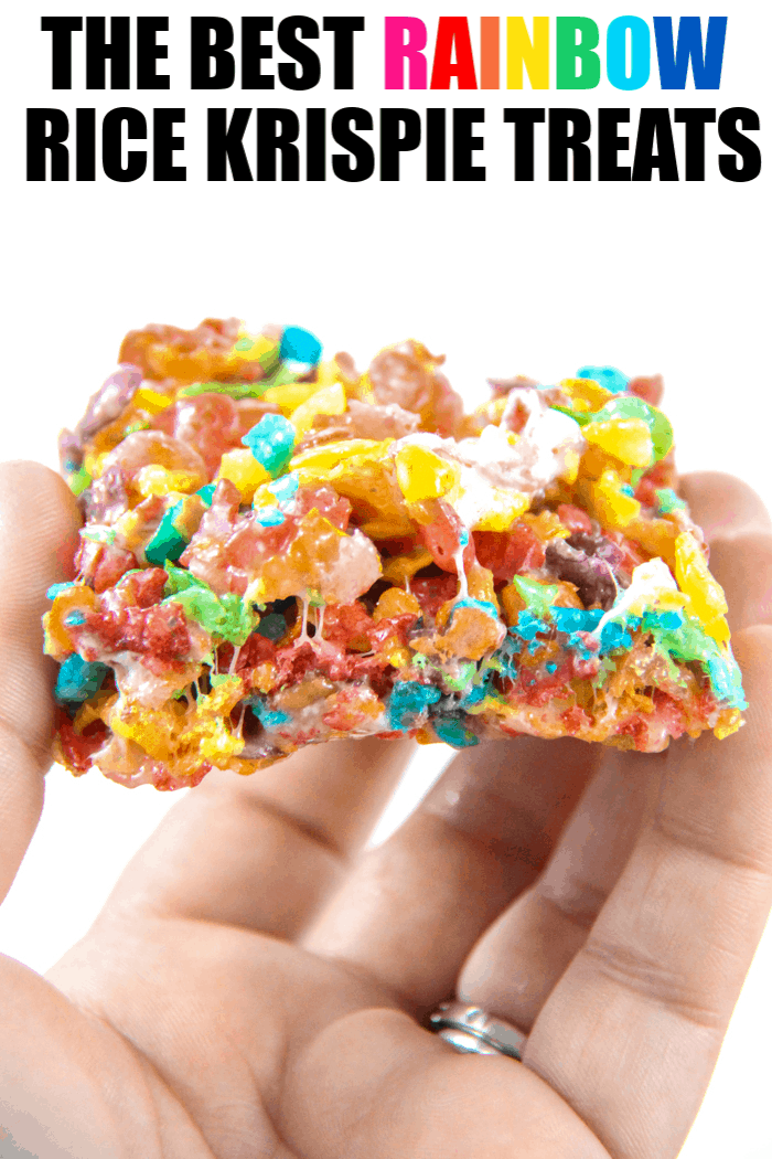 The Best Rainbow Rice Krispie Treats Ever