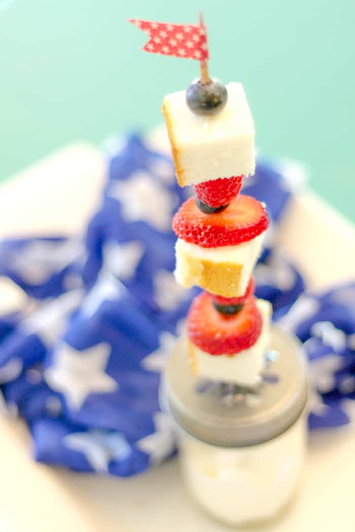 Red, White and Blue Fruit Skewers