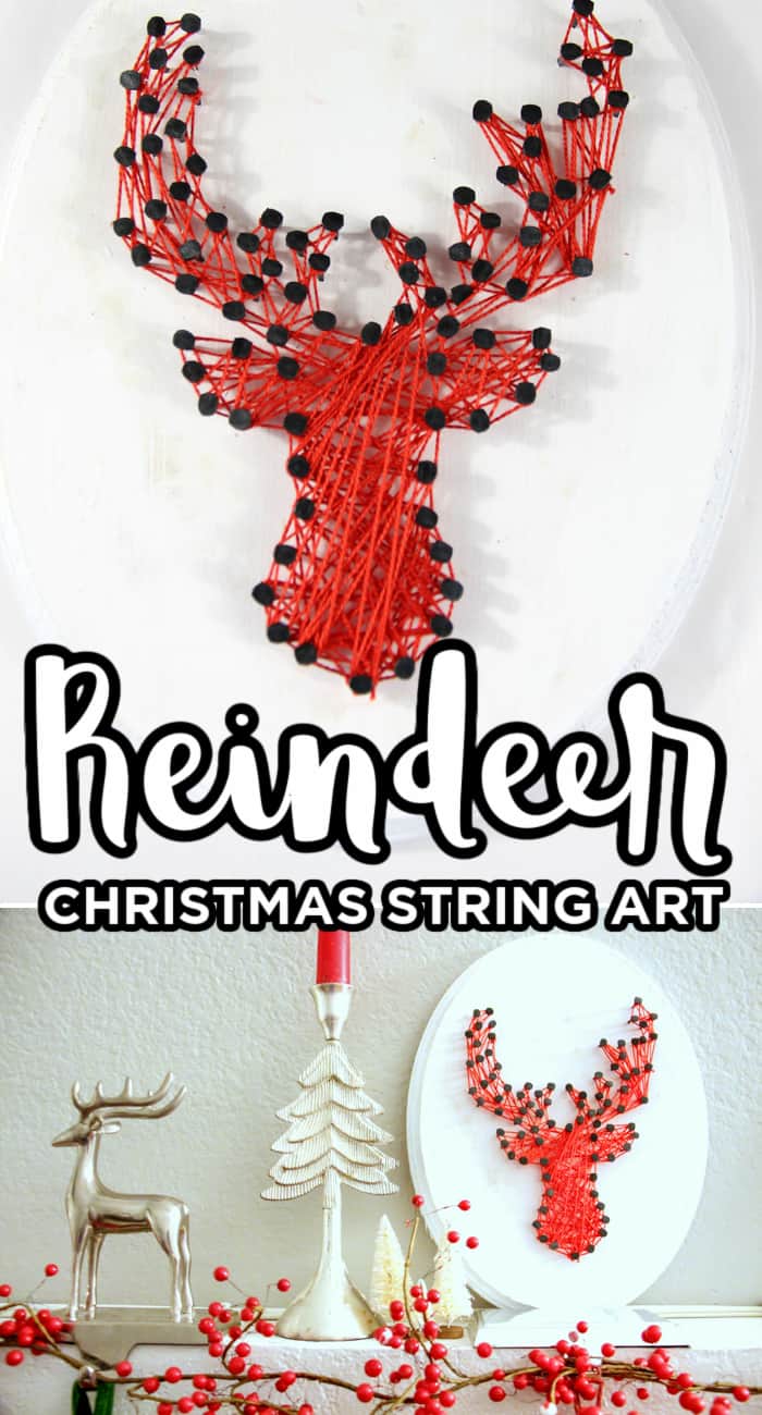Reindeer Christmas String Art