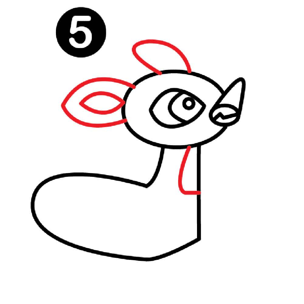 Reindeer Drawing on Ears