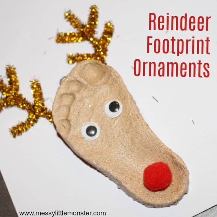 Reindeer Footprint Salt Dough Craft