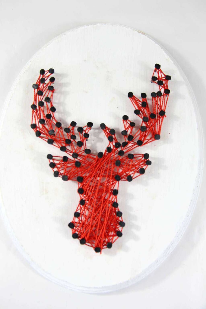 reindeer head string art