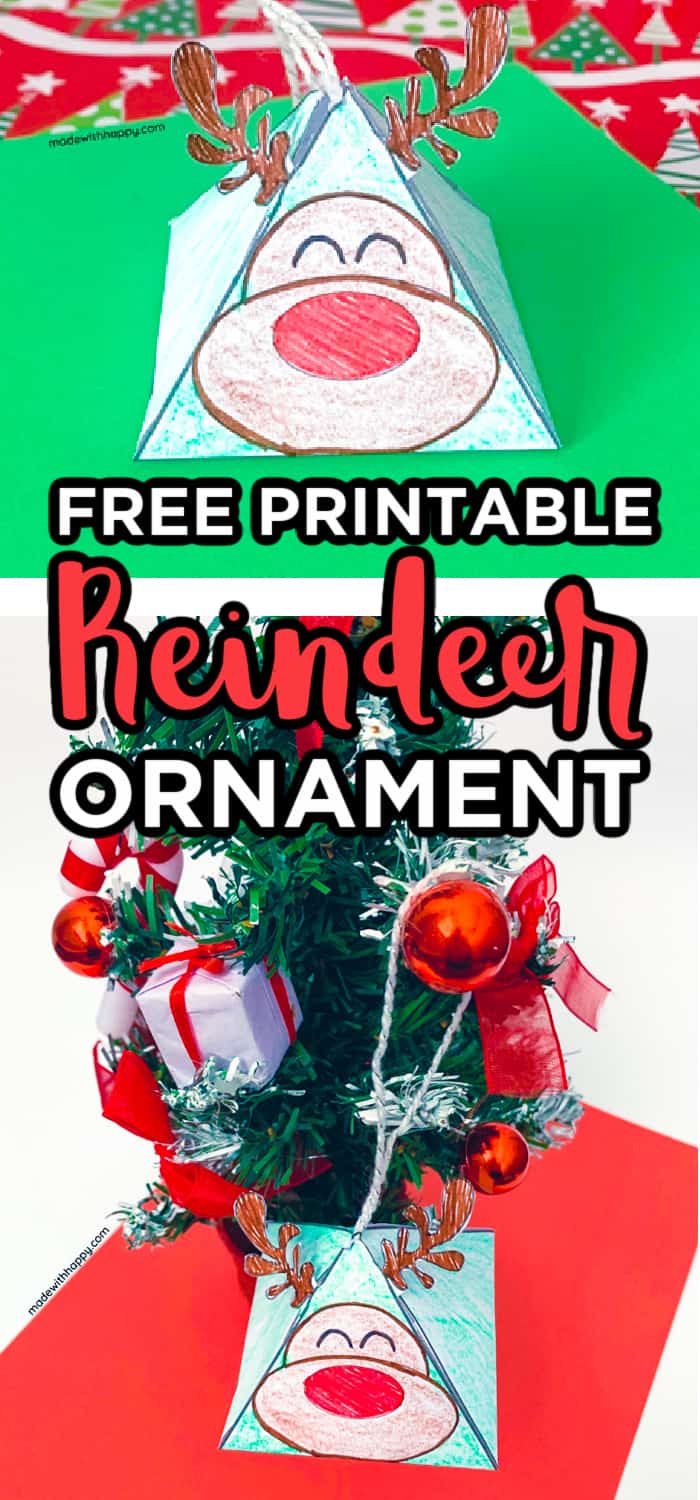 free printable reindeer ornament