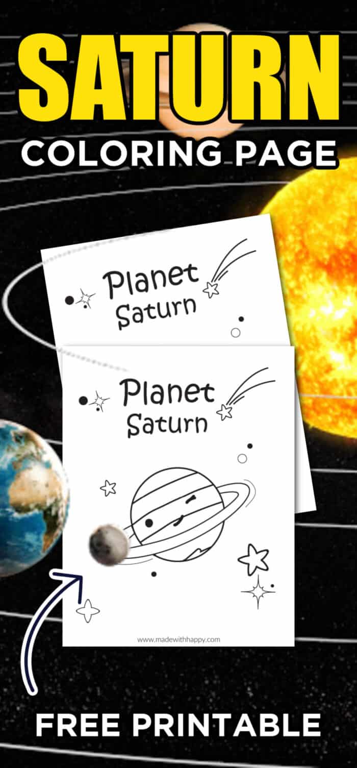Planet Coloring Page for Kids