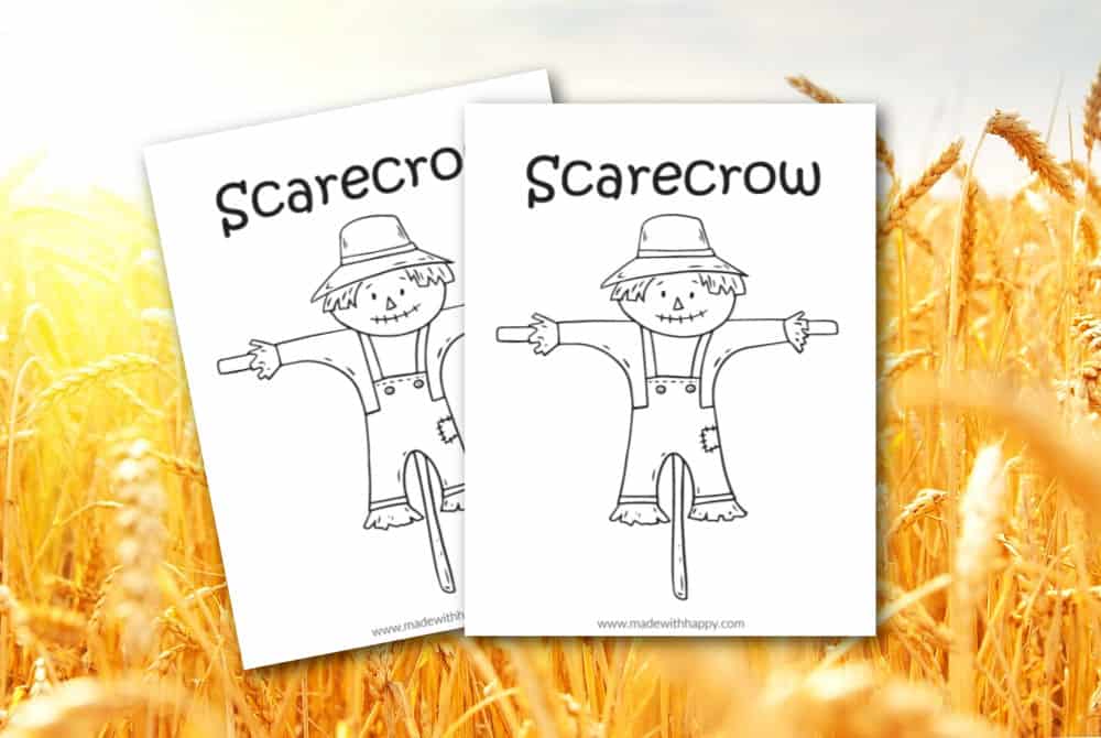 printable scarecrow coloring pages