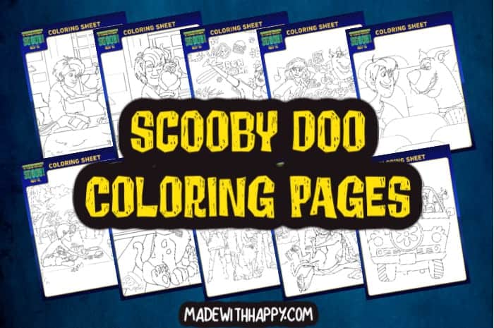 scooby doo valentines coloring pages