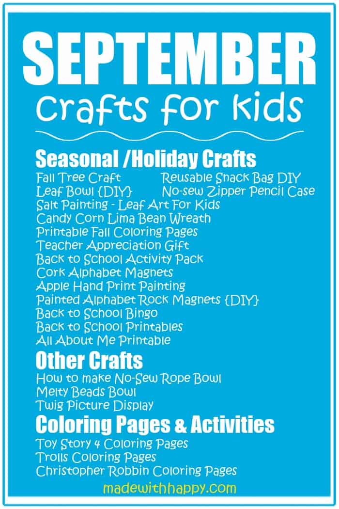 September Crafts For Kids