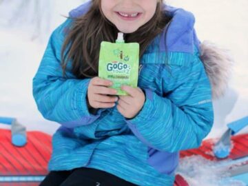 Tips for Snow Travel with Kids | Winter Travel with kids in the snow. We're sharing some HAPPY tips to making sure its not overwhelming for the parents and that the kids are having fun | www.madewithHAPPY.com #GoGosqueeZSquad #ad