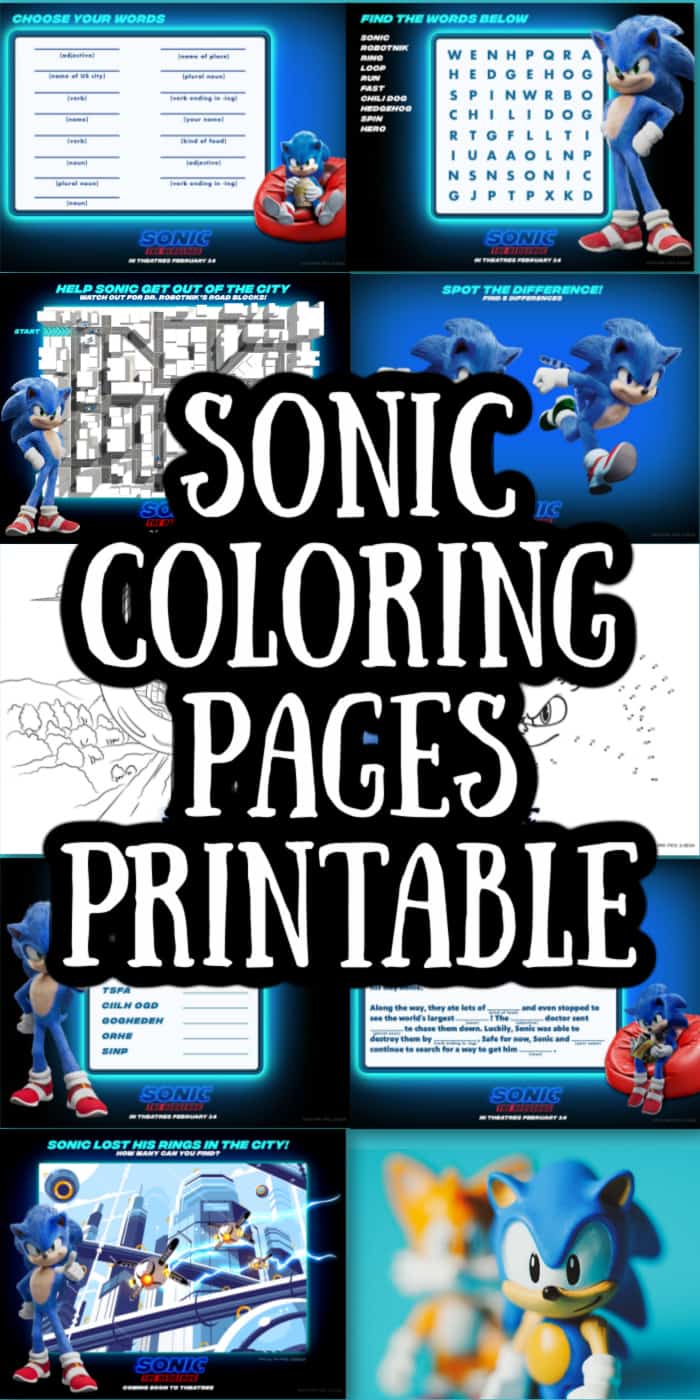 printable sonic the hedgehog coloring pages