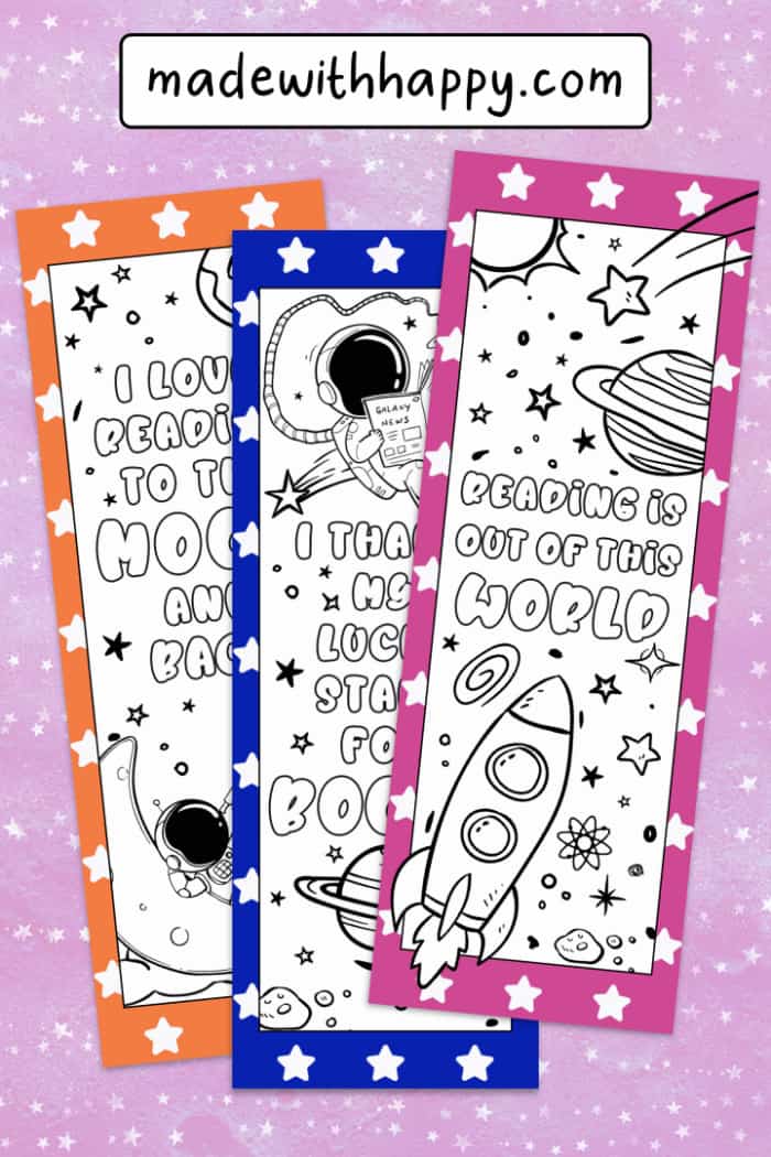 Printable Bookmarks to Color