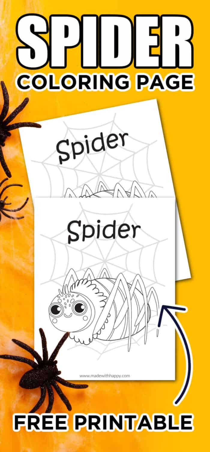 Halloween Spider Coloring Page