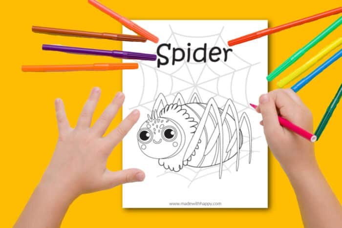 Spider Coloring Sheet