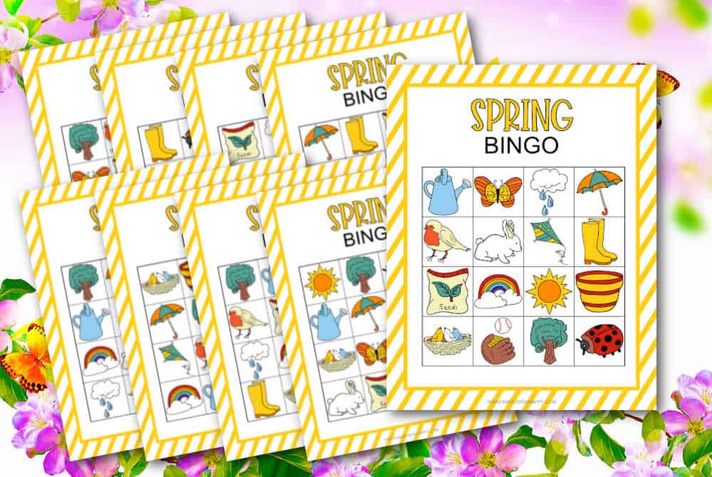 bingo cards for spring