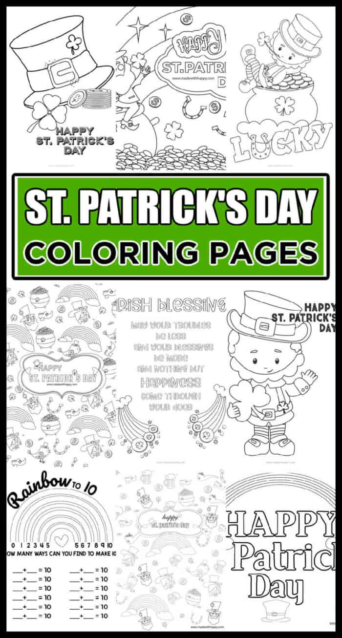 Free printable St. Patrick's Day Coloring Page