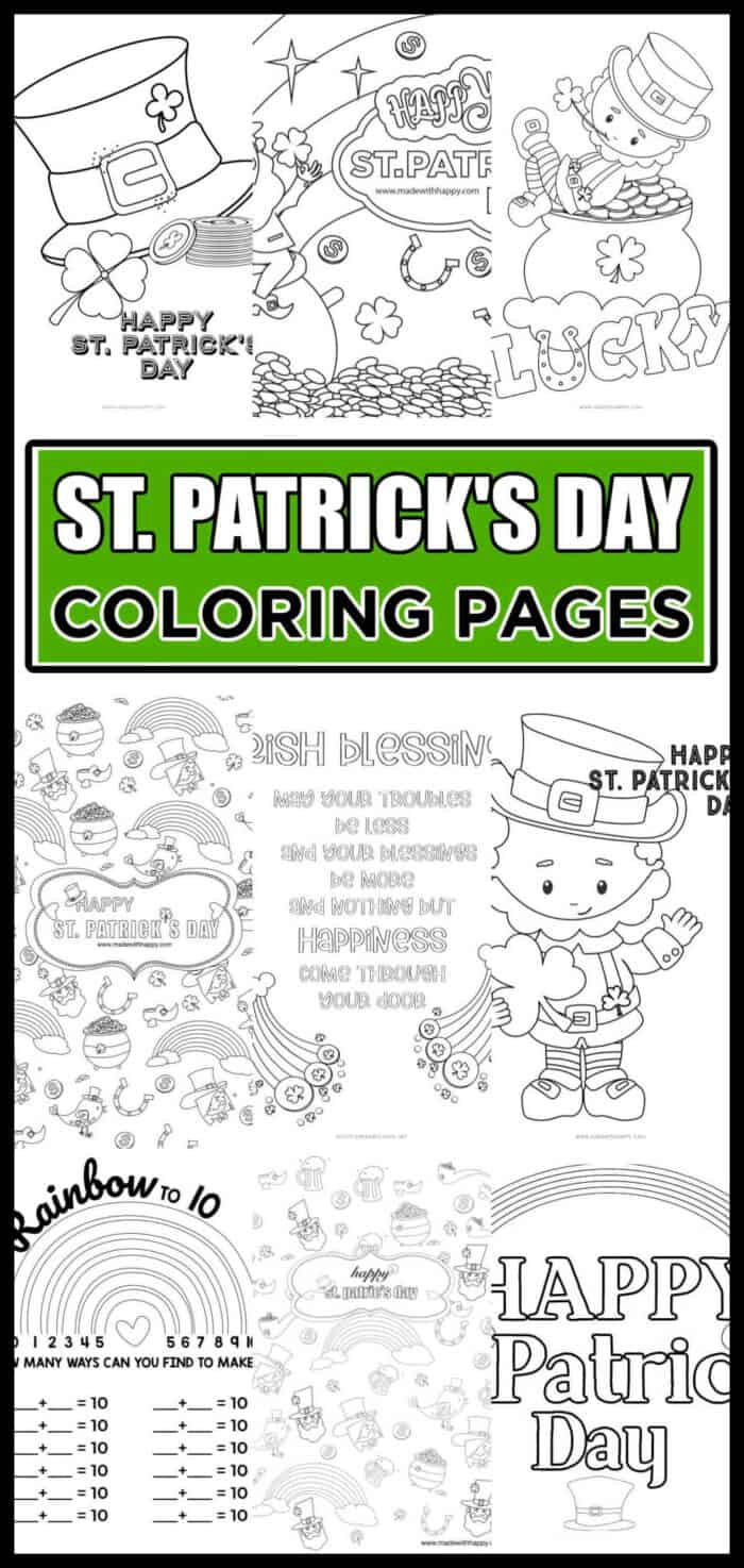 Printable St. Patrick's coloring pages