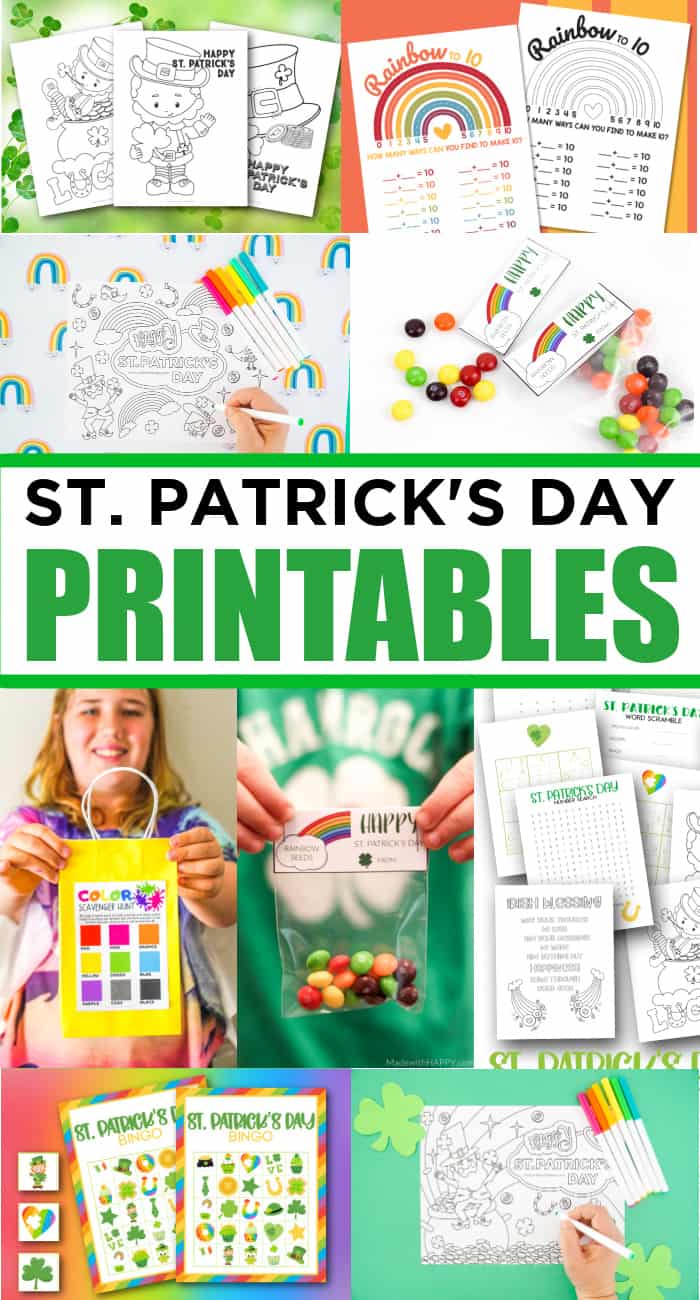free printable st patrick's day coloring pages