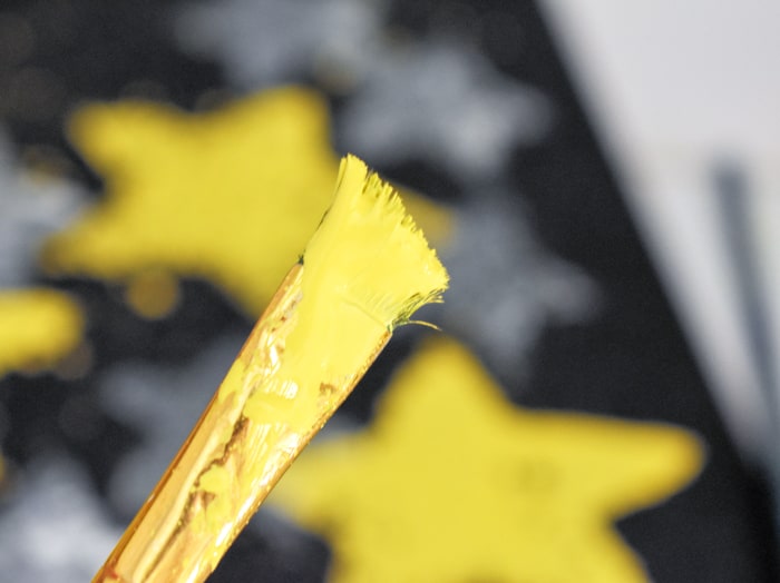 Yellow paint brush