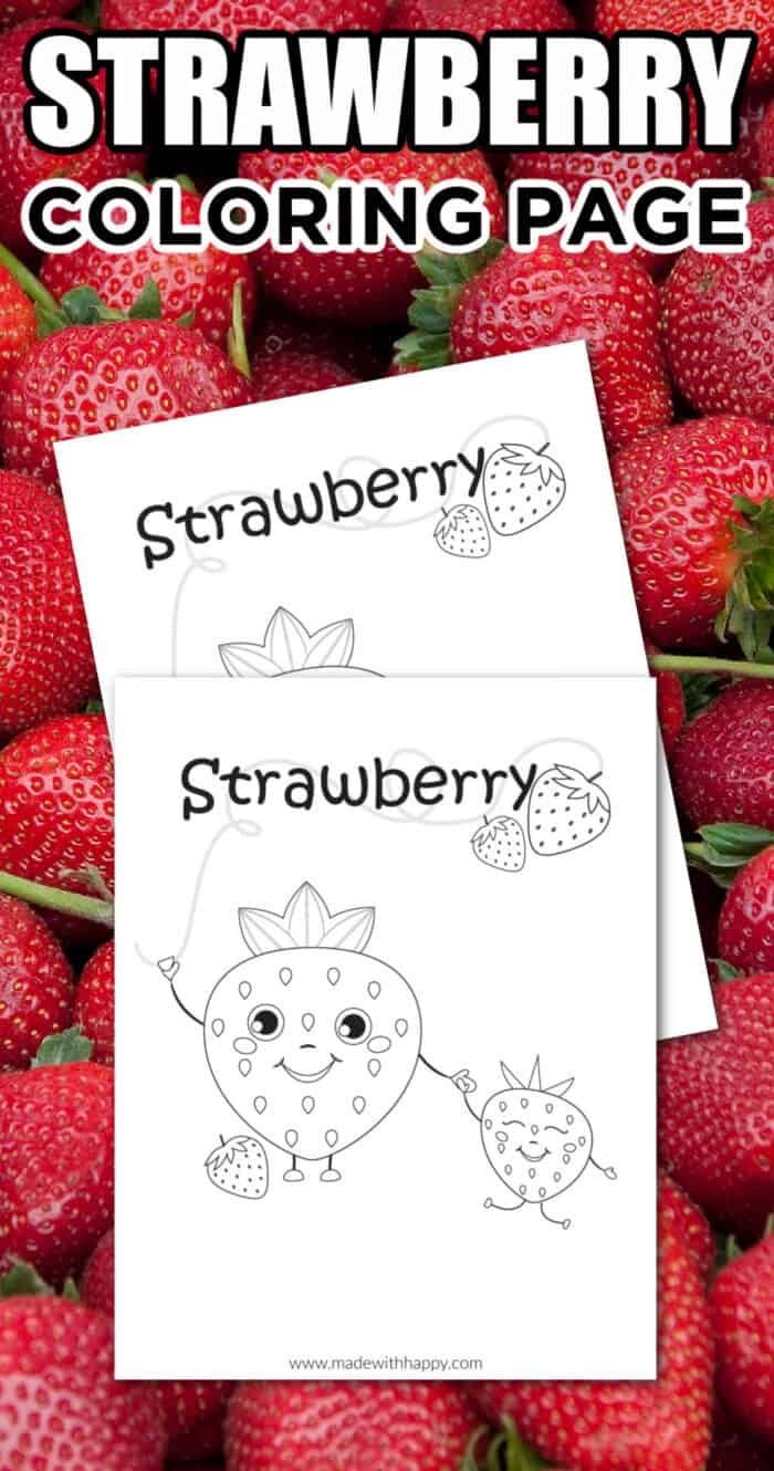 strawberry coloring page