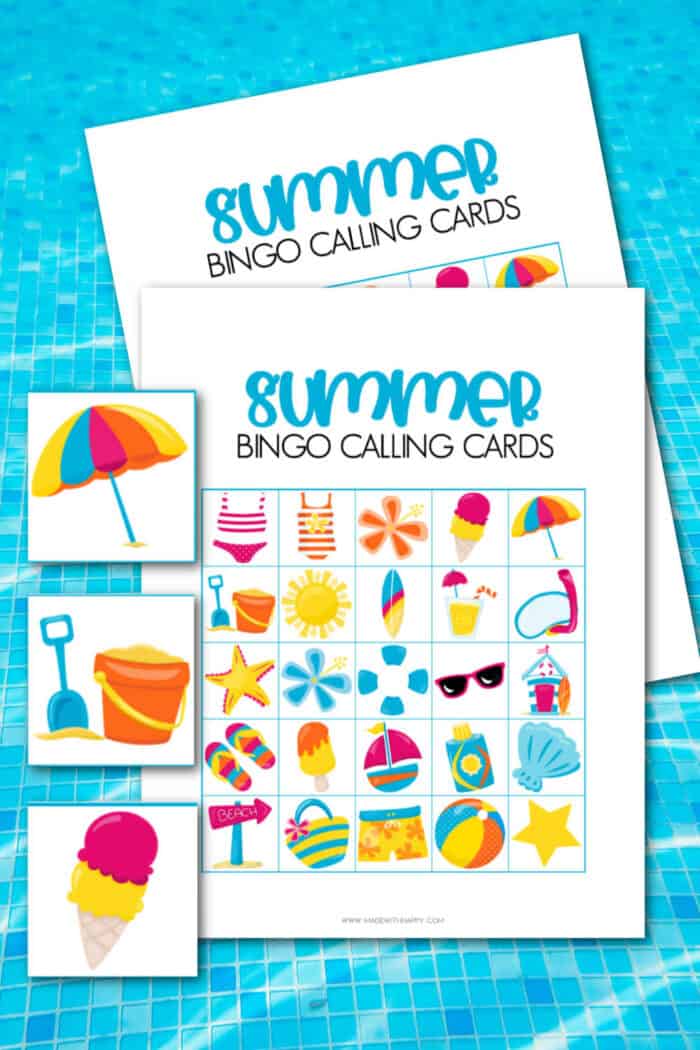 Summer Bingo Calling Cards