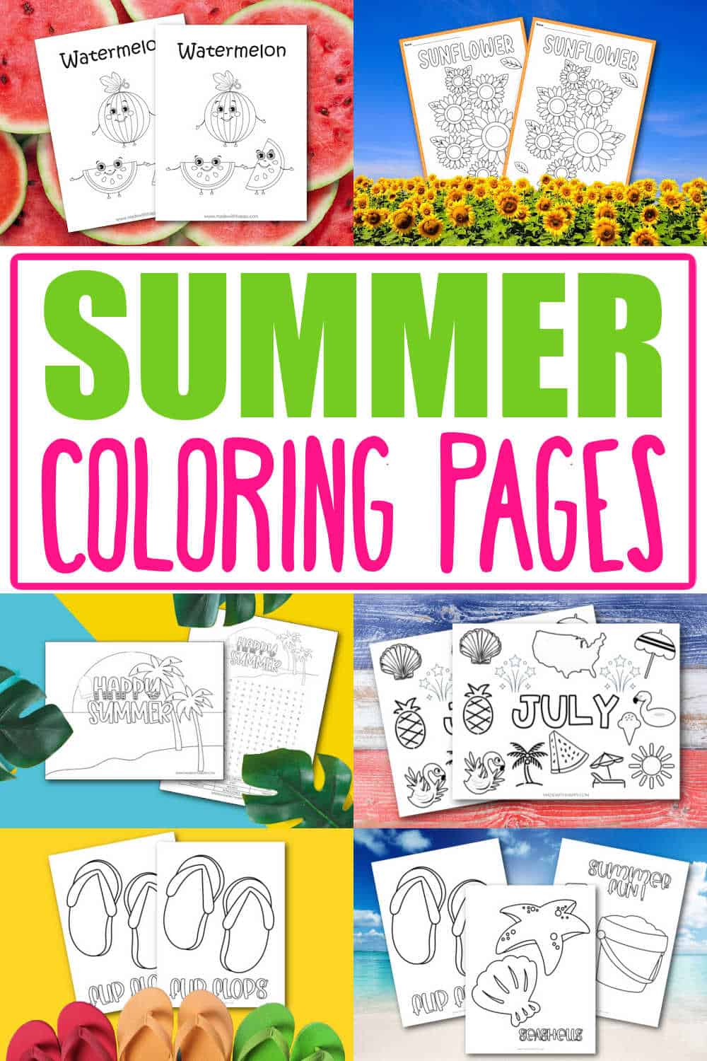 summer coloring pages for kids