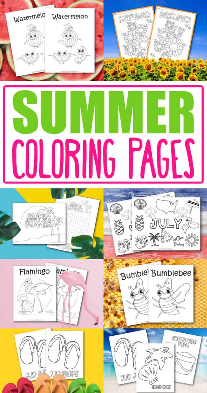 printable coloring pages for summer