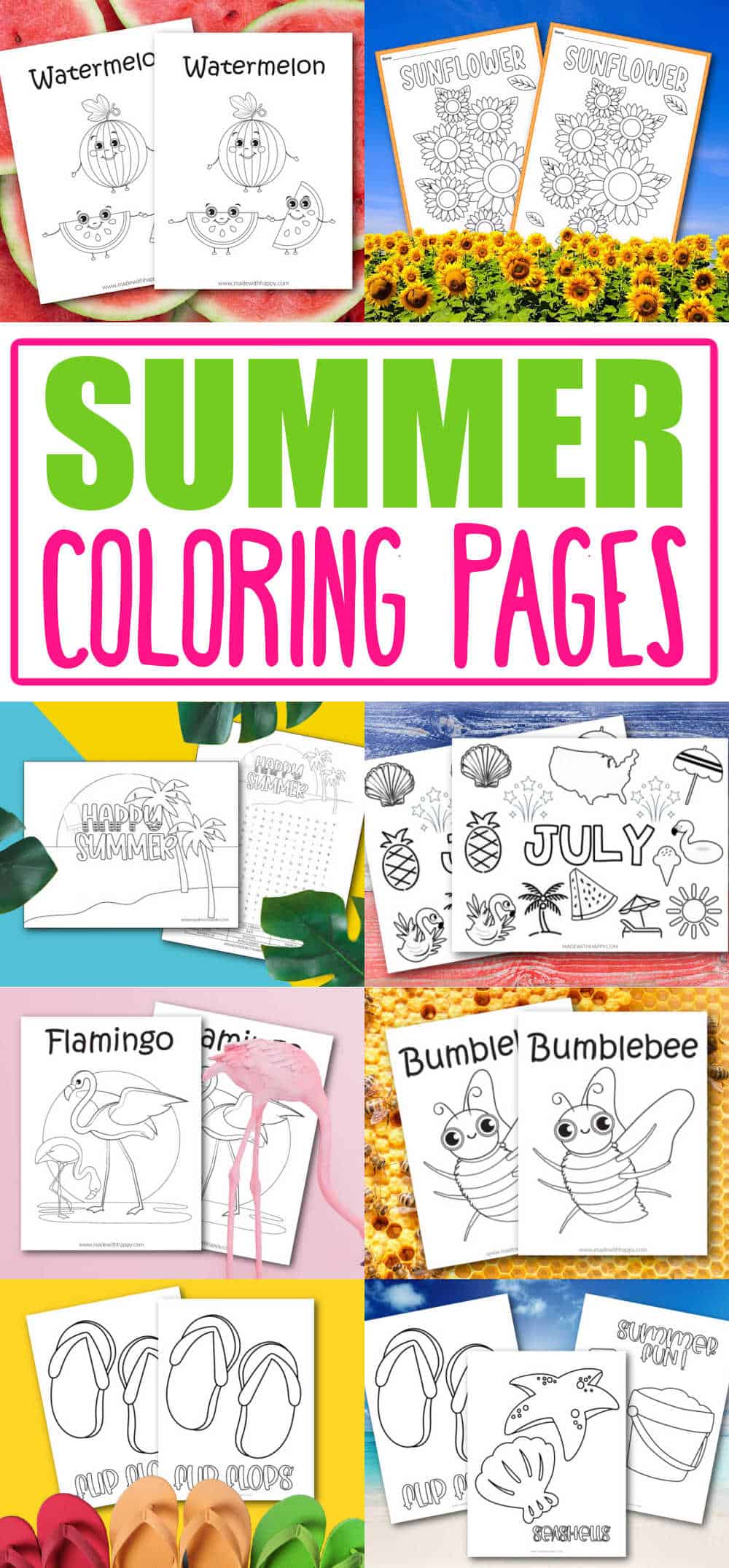 free printable coloring pages for summer 