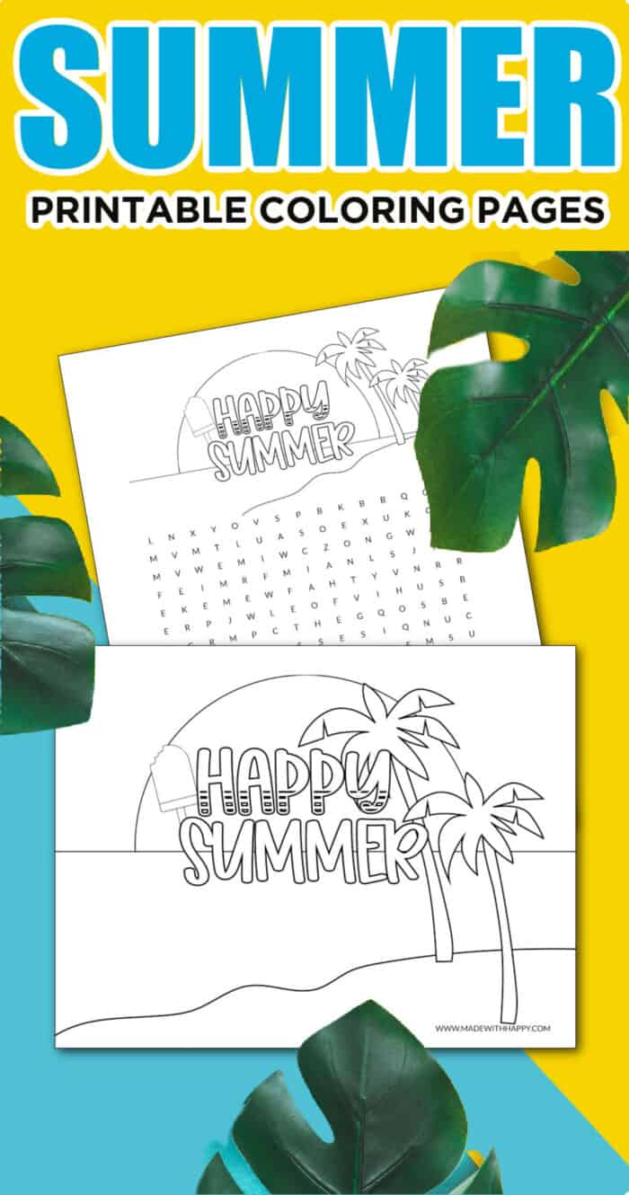 Summer Coloring Sheet