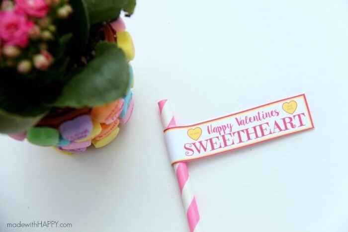 Sweetheart Candies Valentines | Heart Candy Valentines | Free Printable Valentines | Non-Candy Valentines Gifts | www.madewithHAPPY.com