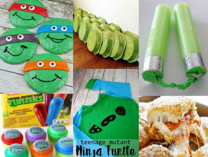 Teenage Mutant Ninja Turtle Party Ideas | TMNT Party Ideas | TMNT Shells | Pool Noodle Nunchucks | Ninja Turtle Cookies | www.madewithhappy.com