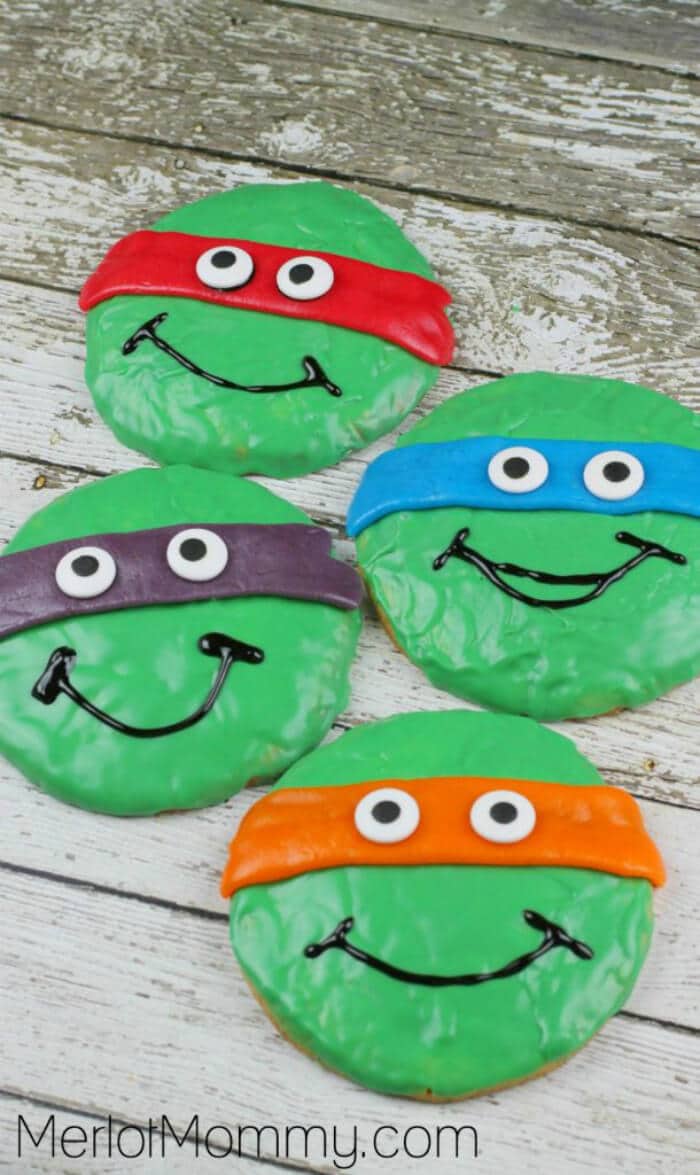 Teenage Mutant Ninja Turtle Party Ideas | TMNT Party Ideas | TMNT Shells | Pool Noodle Nunchucks | Ninja Turtle Cookies | www.madewithhappy.com