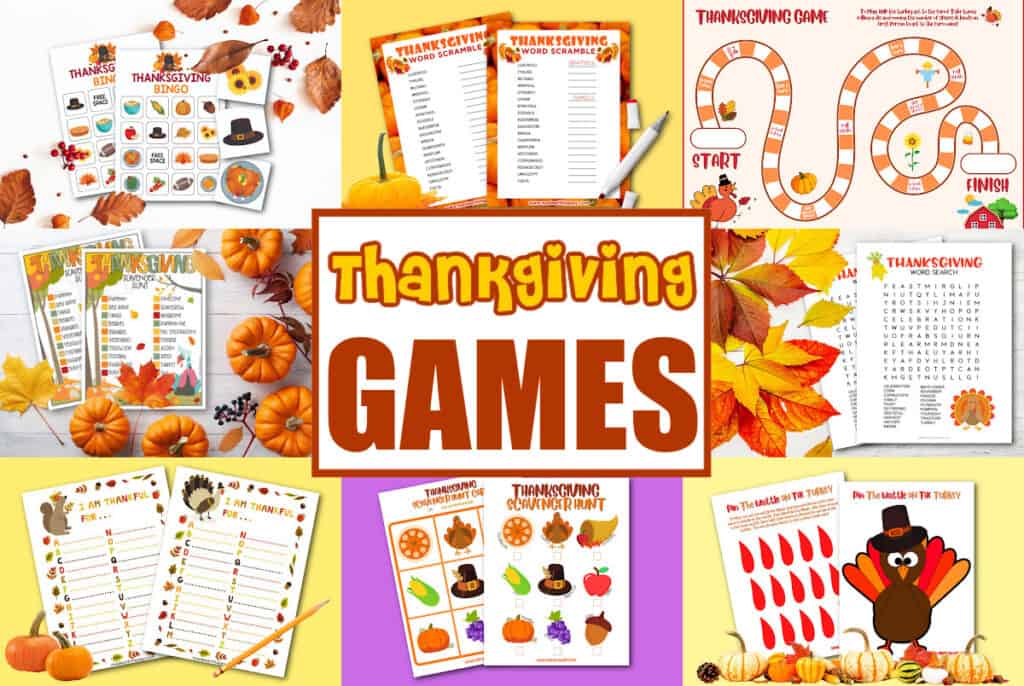 FREE Printable Thanksgiving Games - Made with HAPPY