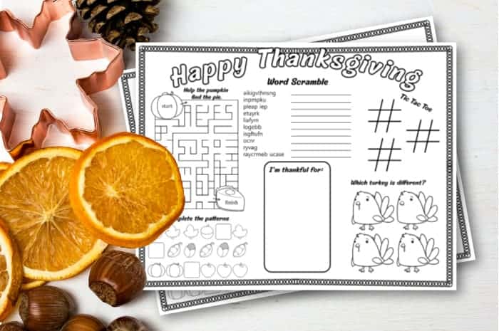 thanksgiving placemats