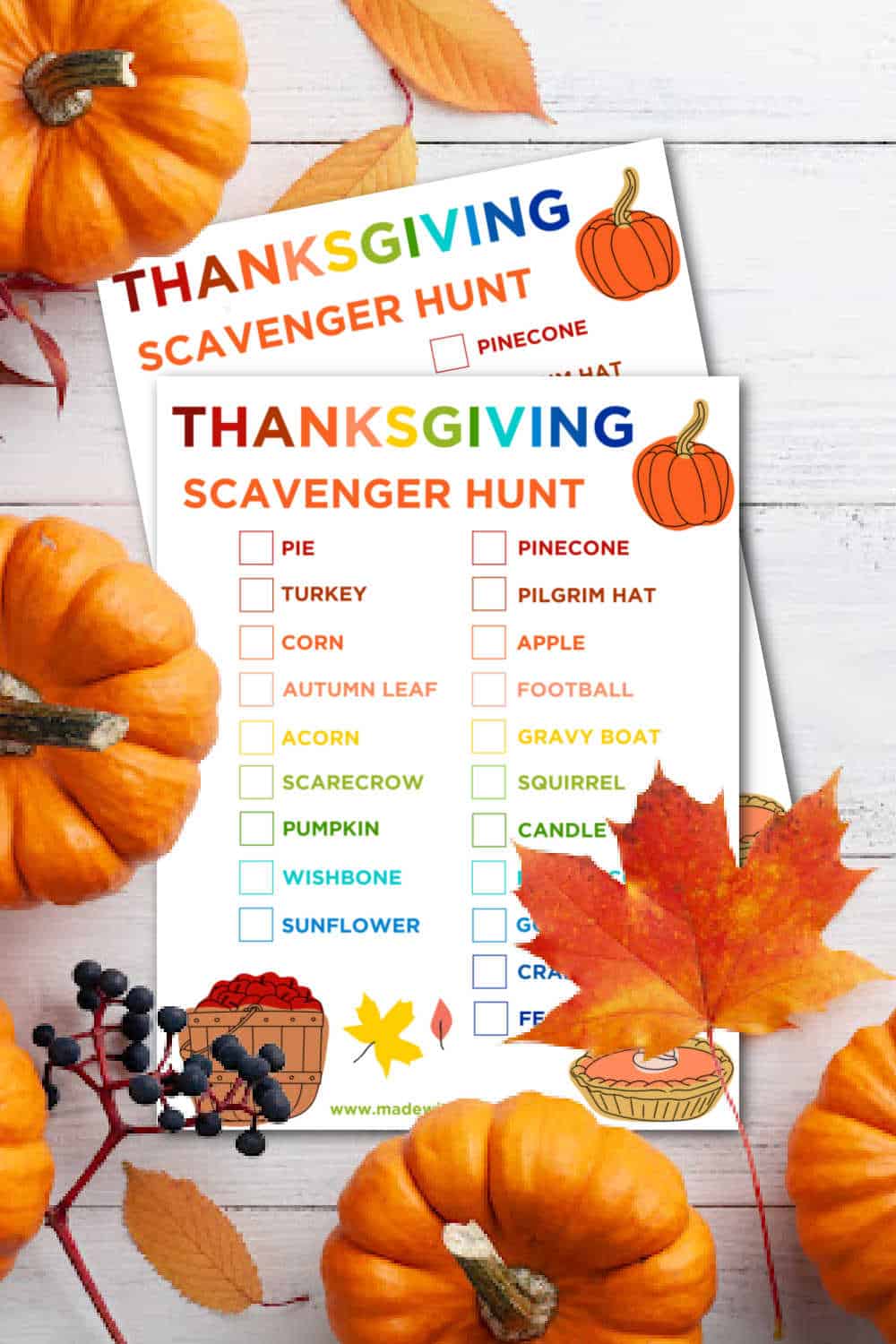 thanksgiving scavenger hunt for kids