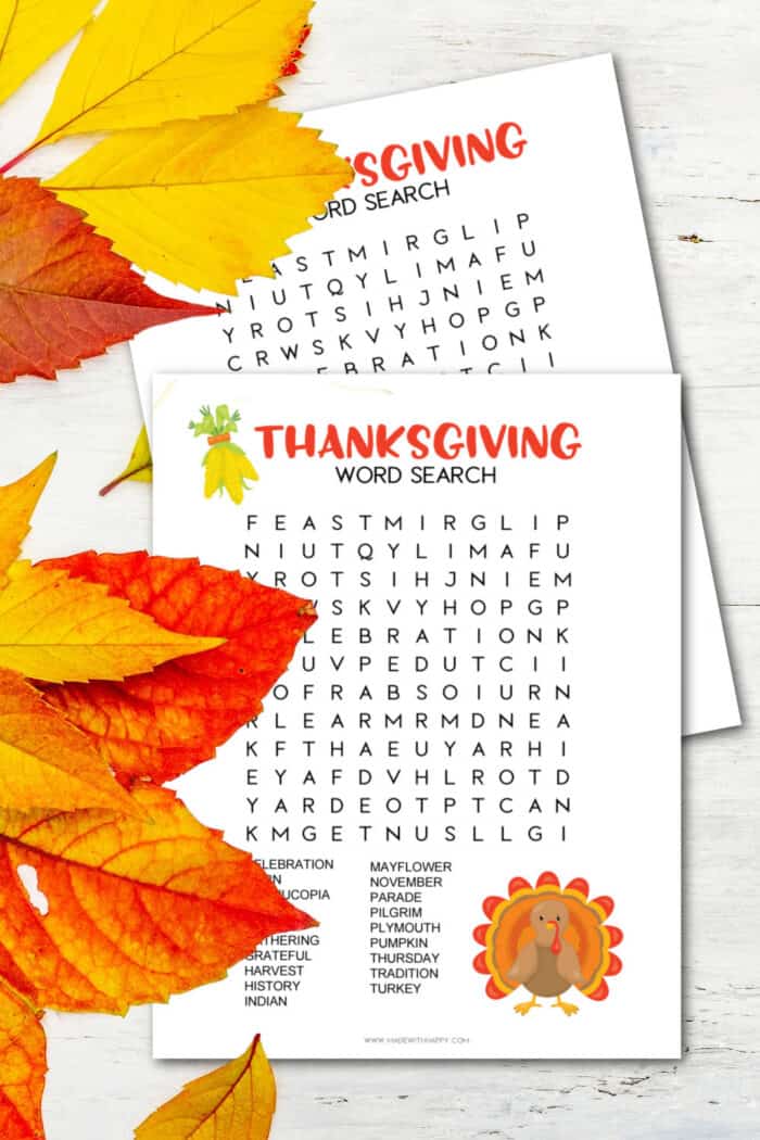 Free Thanksgiving Word Search Puzzles for All Ages
