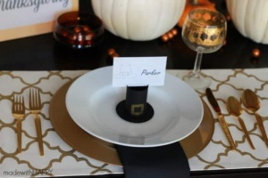 Thanksgiving Table Setting + Free Printables - Made with HAPPY