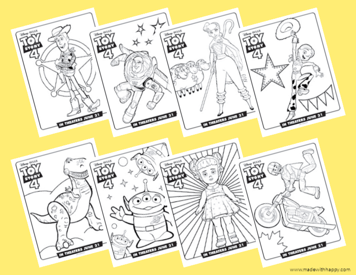 all toy story characters coloring pages