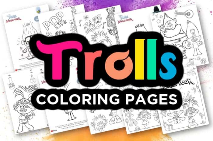 Printable Trolls Coloring Pages