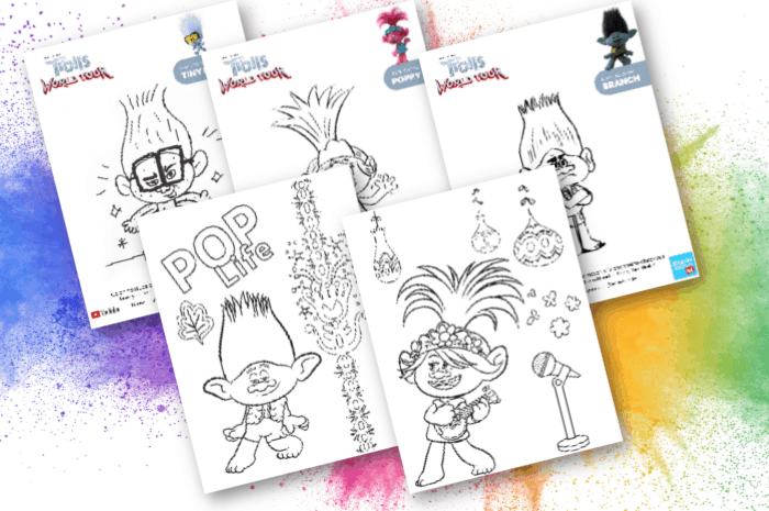 Coloring Pages for Kids with trolls