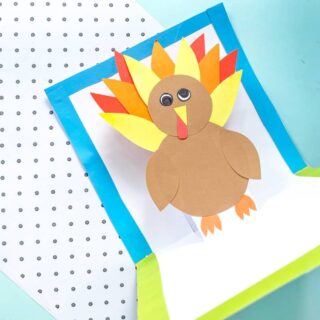 FREE Pop-Up Turkey Turkey Day Card with Printable Template