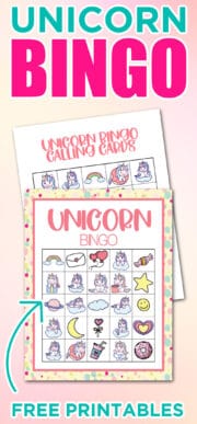 Free Printable Unicorn Bingo - Made with HAPPY - Unicorn Activities
