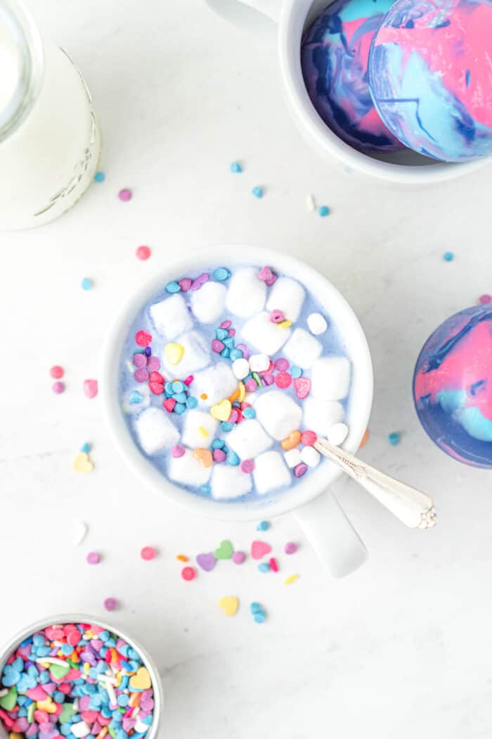 watch the marshmallows float to the surface