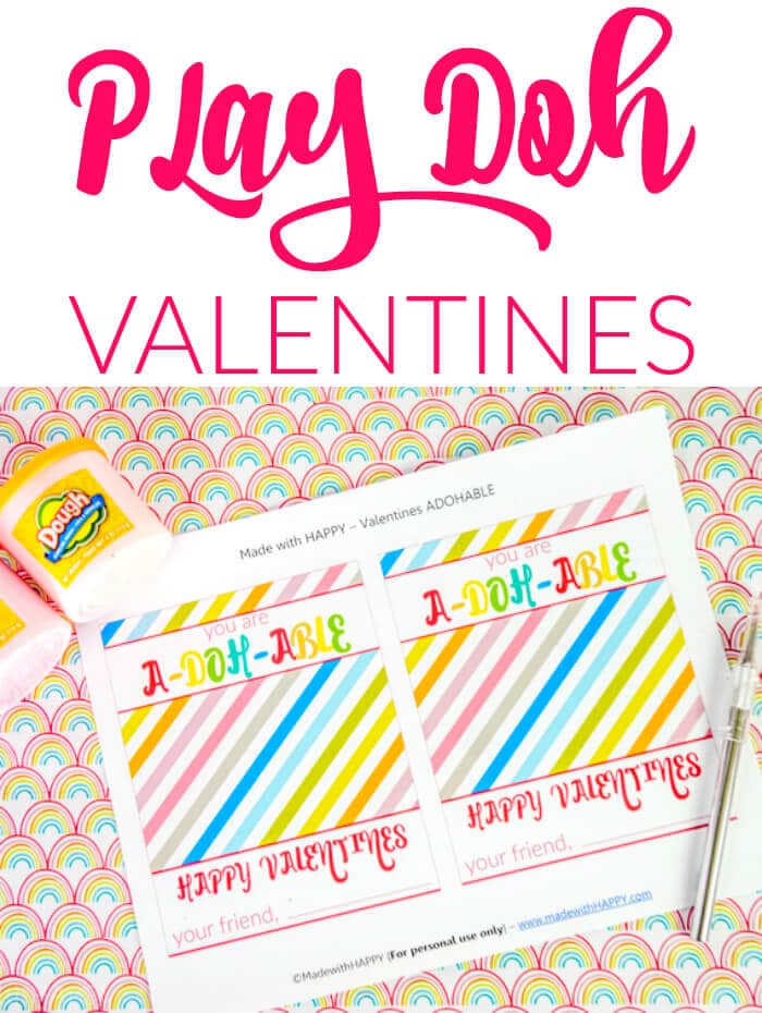 Free Printable Play Doh Valentines Made With Happy