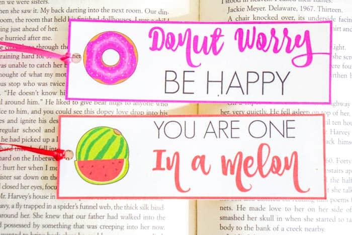 Donut Worry Be Happy. Valentines Day Puns. Valentines Day Bookmarks. Cute Valentines Day Puns. Donut Worry Be Happy. You are one in a melon. Fun Valentines day puns. Bookmark Puns. Non-Candy Valentines Day Ideas. Food Puns for Valentines Day!